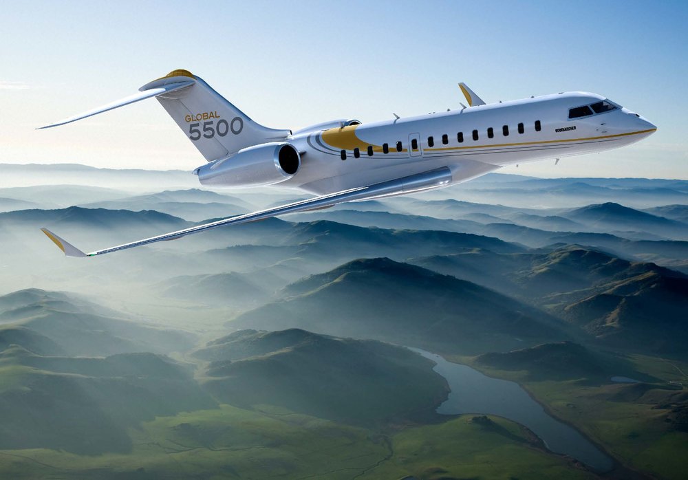 Bombardier Global 5500 cabin for Europe charter