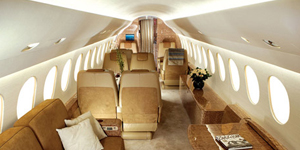 Dassault Falcon 7X view for Europe charter