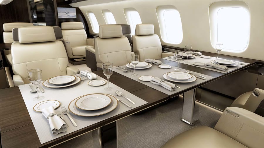 Bombardier Global 7500 view for Europe charter