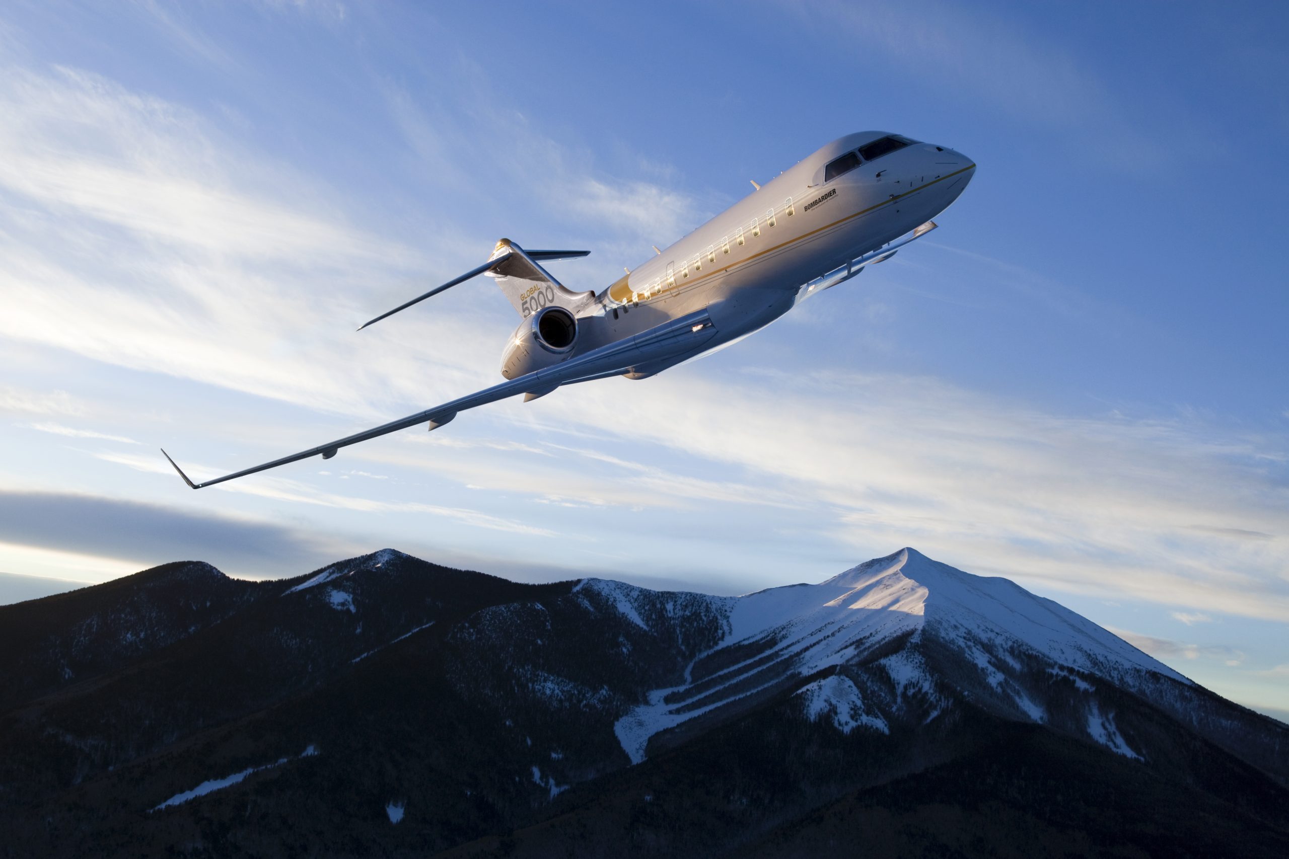 Bombardier Global 5000 long range jet for Europe charter